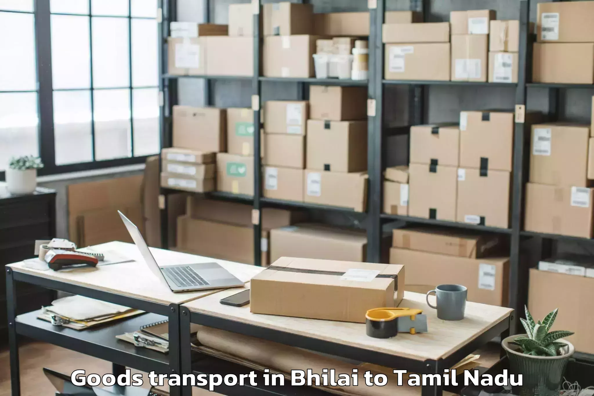 Affordable Bhilai to Thiruthani Goods Transport